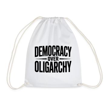 La démocratie sur l’oligarchie - Sac de sport léger - blanc - Devant