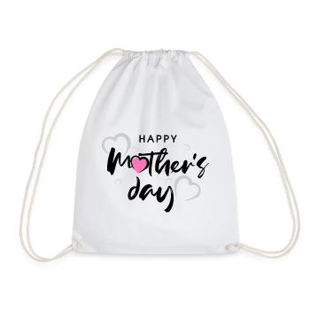 Happy Mothers Day Shirt - Drawstring Bag - white - Front
