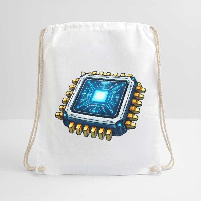 Luminous Microchip Digital Core Drawstring Bag