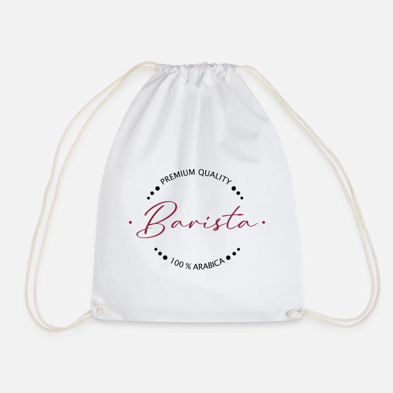 Barista Coffee - Drawstring Bag - white
