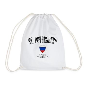 Sankt Petersburger Souvenir, elegantes Design - Turnbeutel - Weiß - Vorne