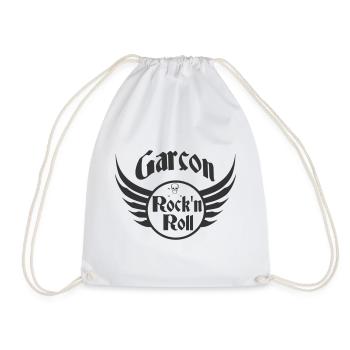Garçon Rock and Roll Crâne Ailes - Sac de sport léger - blanc - Devant