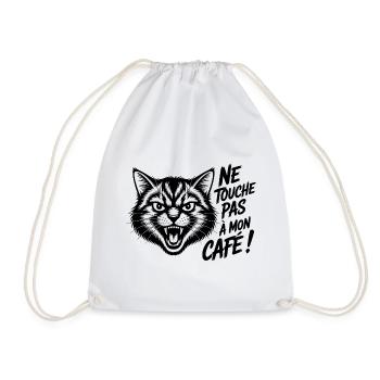 Ne touche pas à mon café ! - Sac de sport léger - blanc - Devant