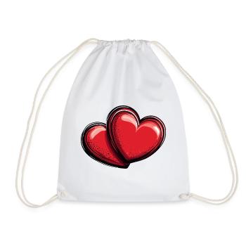 Herzen Liebe Symbol - Turnbeutel - Weiß - Vorne