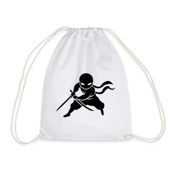 Ninja Samurai - Turnbeutel - Weiß - Vorne