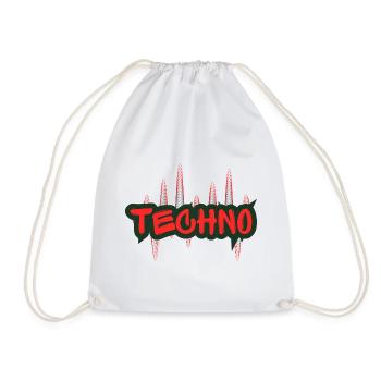 Techno Graffiti Night - Drawstring Bag - white - Front