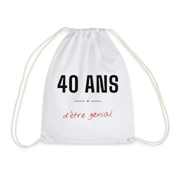 40 Ans d'être génial - Sac de sport léger - blanc - Devant