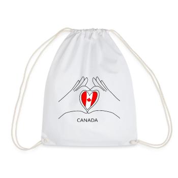 Cœur du Canada avec drapeau canadien Fan du Canada - Sac de sport léger - blanc - Devant