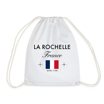 La Rochelle Frankreich Koordinaten Reise Souvenir - Turnbeutel - Weiß - Vorne