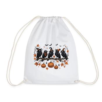 Halloween Ravens Automne Citrouille - Sac de sport léger - blanc - Devant