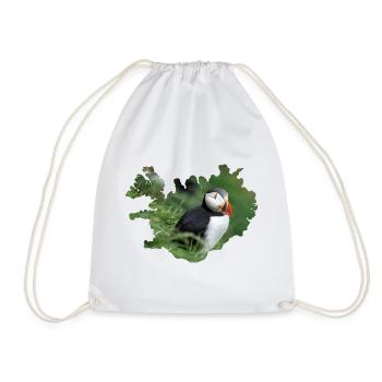 Un macareux, petit, coloré, inoubliable - Sac de sport léger - blanc - Devant