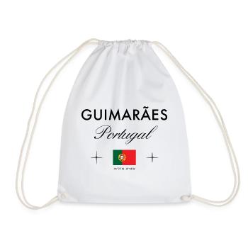 Guimaraes Portugal Koordinaten Reise Souvenir - Turnbeutel - Weiß - Vorne