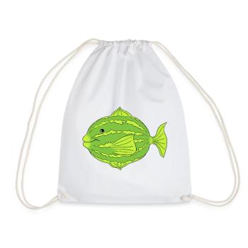 puffy - Drawstring Bag - white - Front
