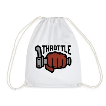Lettrage de la poignée de la manette des gaz - Sac de sport léger - blanc - Devant