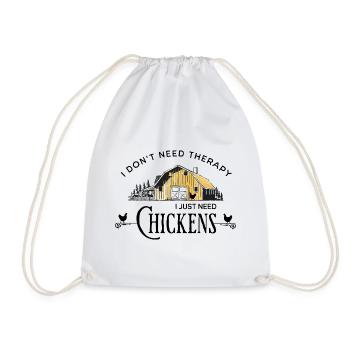 Thérapie de la ferme de poulets - Sac de sport léger - blanc - Devant