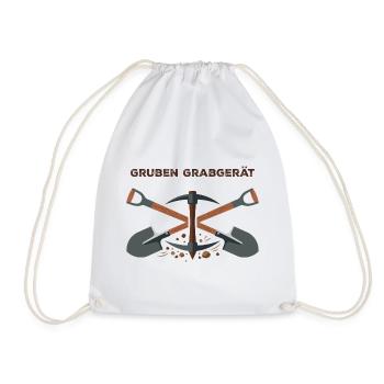 Gruben Grabgerät Bergbau Emblem - Turnbeutel - Weiß - Vorne
