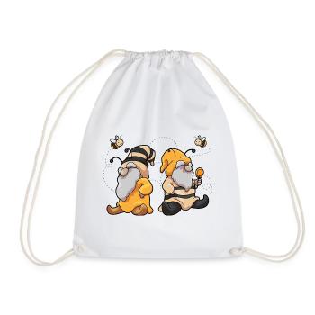 Bienen Humor Bee Happy - Turnbeutel - Weiß - Vorne