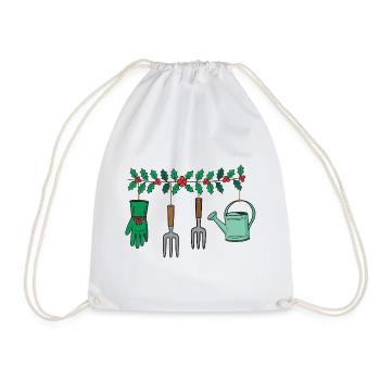 Weihnachtsgarten – ein Geschenk für den Gärtner - Turnbeutel - Weiß - Vorne
