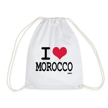 I Love Morocco - i love morocco by wam - Drawstring Bag - white - Front