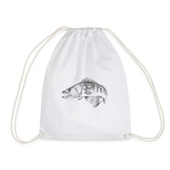 pike-perch - Drawstring Bag - white - Front