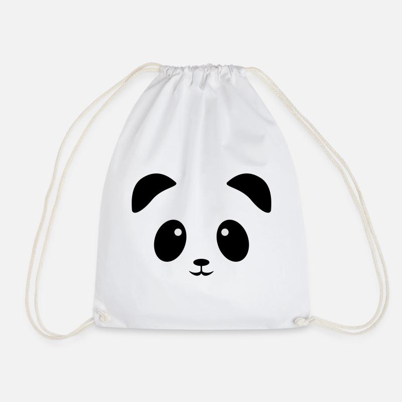 Panda Gesicht - Turnbeutel - Weiß