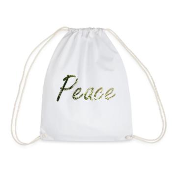 Peace - Drawstring Bag - white - Front