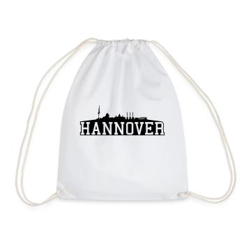 Hannover // Skyline // Silhouette // Skylineshirt - Turnbeutel - Weiß - Vorne