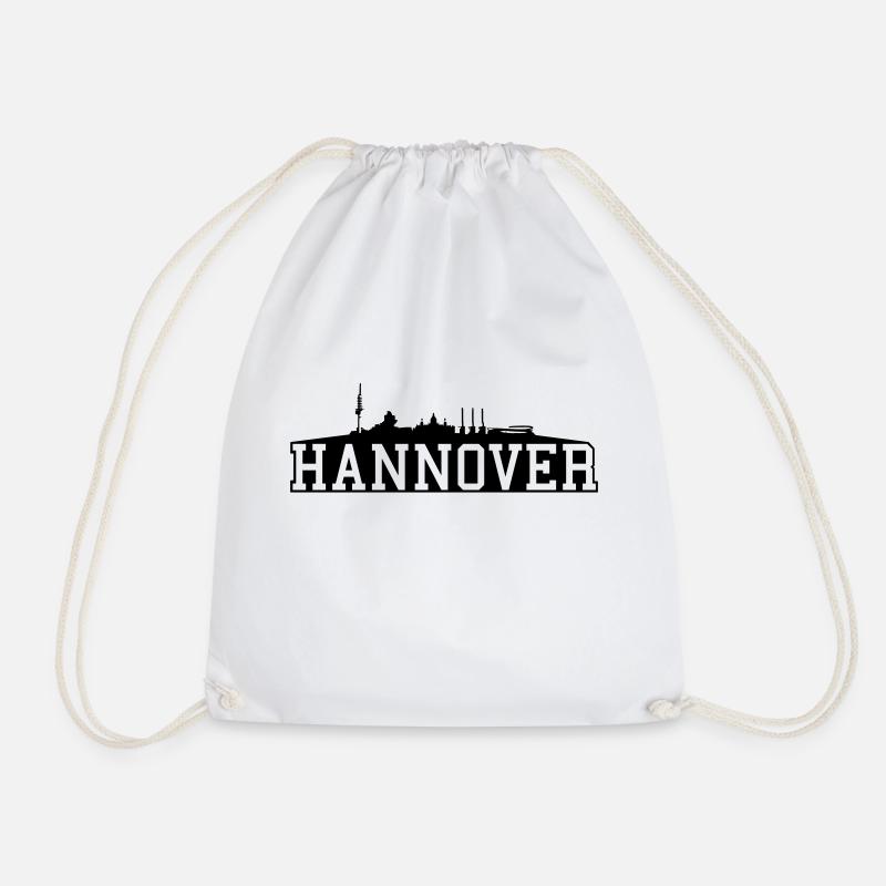 Hannover // Skyline // Silhouette // Skylineshirt - Turnbeutel - Weiß