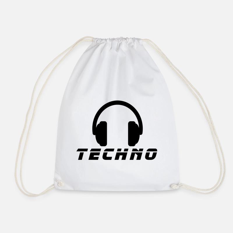 Techno Music - Turnbeutel - Weiß