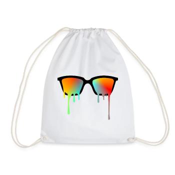 sunglasses - Drawstring Bag - white - Front