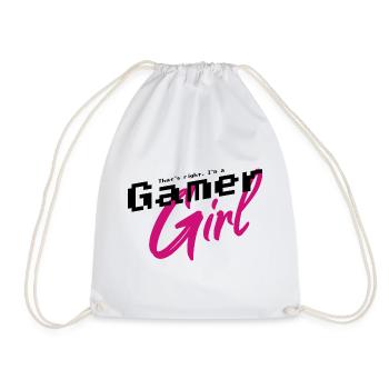 Gamer girl pink - Drawstring Bag - white - Front