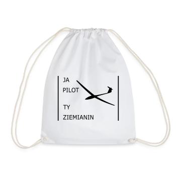 Glider pilot szybowcowy - Drawstring Bag - white - Front