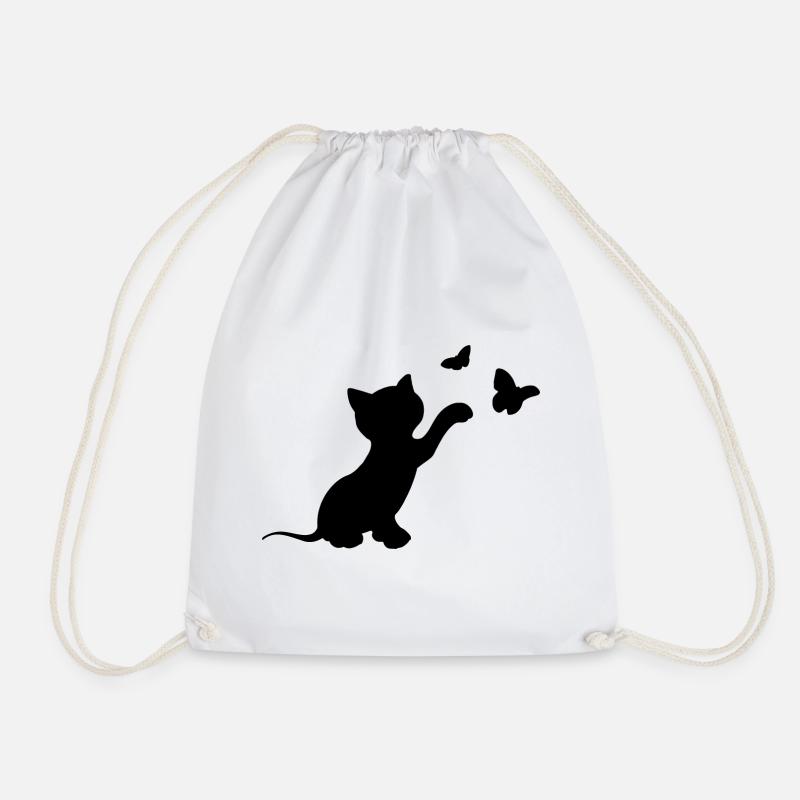 chat - Sac de sport léger - blanc