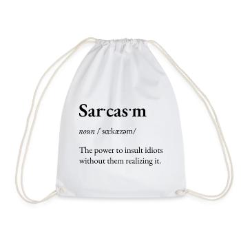 Sarcasme - Définition du dictionnaire du sarcasme - Sac de sport léger - blanc - Devant