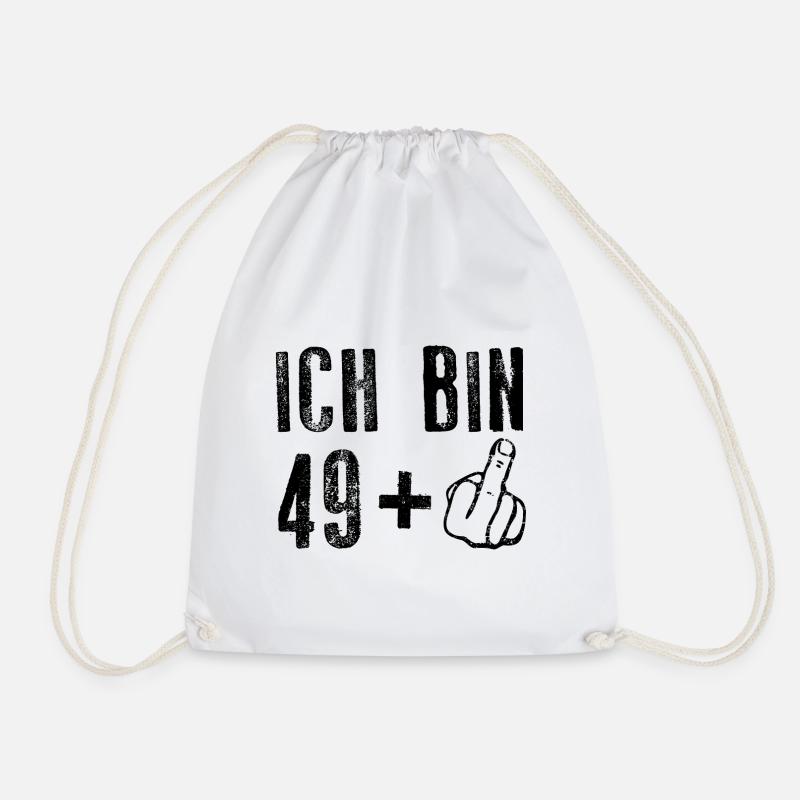 50. Geburtstag Ich Bin 49+ - Turnbeutel - Weiß