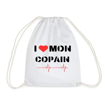 Déclaration d'amour à mon copain - Sac de sport léger - blanc - Devant
