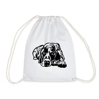 Braque allemand à poil court - Sac de sport léger - blanc - Devant