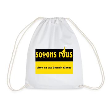 Let's be crazy - Drawstring Bag - white - Front