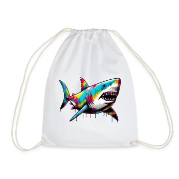 Requin - Sac de sport léger - blanc - Devant
