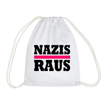 Nazis raus - Turnbeutel - Weiß - Vorne