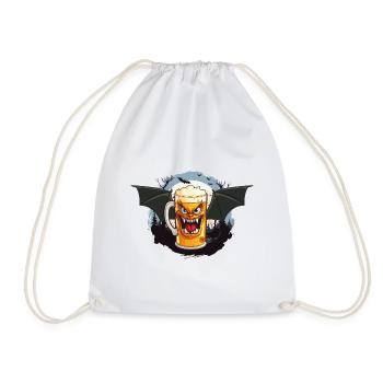 Vambier Vampire Bière Halloween Fête Drôle Costume - Sac de sport léger - blanc - Devant