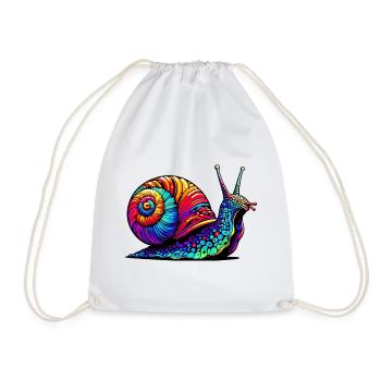 Schnecke - Turnbeutel - Weiß - Vorne