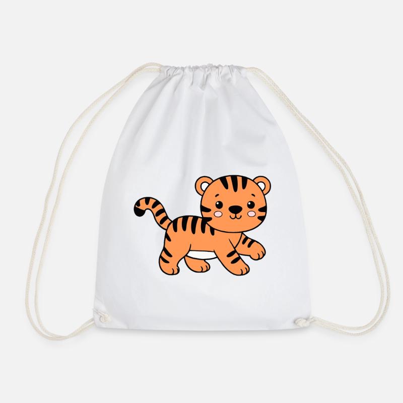 Tiger - Turnbeutel - Weiß