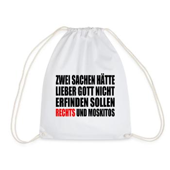 Gegen rechts - Turnbeutel - Weiß - Vorne