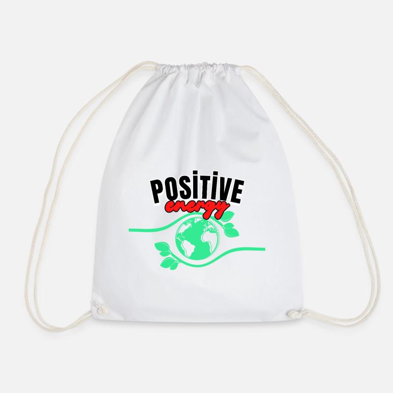 positive - Drawstring Bag - white