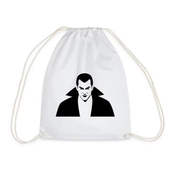 Vampire Illustration - Drawstring Bag - white - Front