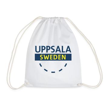 Uppsala Logotype Sweden - Drawstring Bag - white - Front