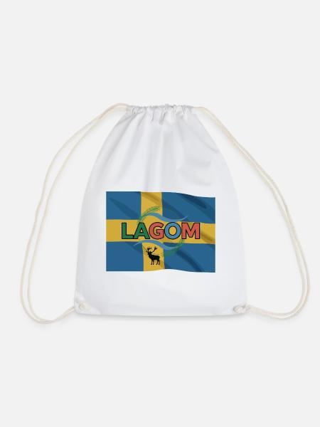 Lagom, Schweden - Turnbeutel - Weiß