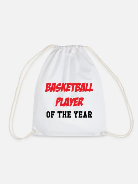 Basketball Player of the Year - Drawstring Bag - white