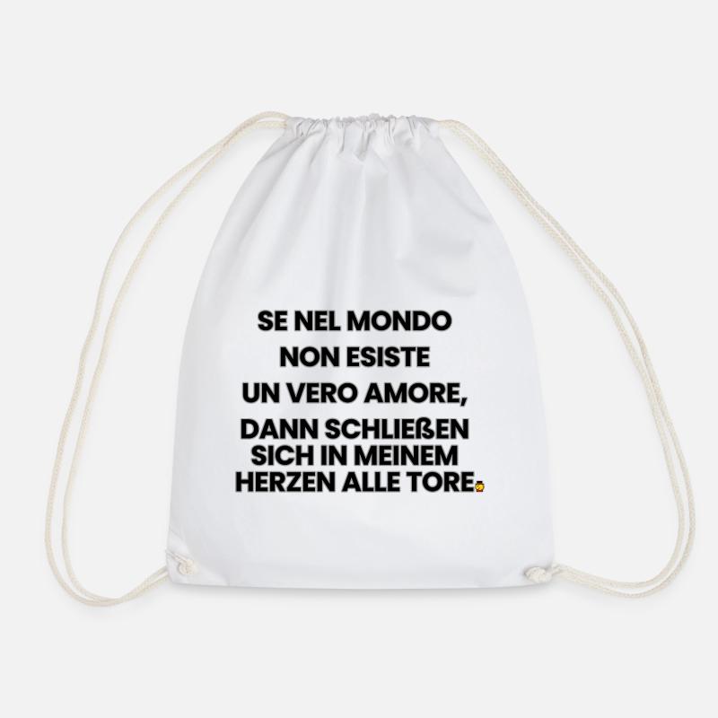 Italienisch-Deutsch-Reim 1 (Ver. B) - Turnbeutel - Weiß